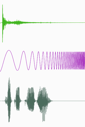 Grafik: verschiedene Schallwellen.