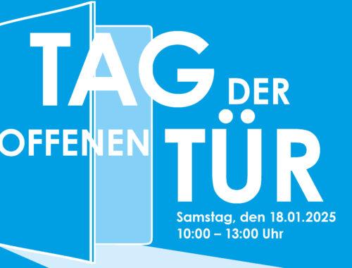 Banner „Tag der offenen Tür“.